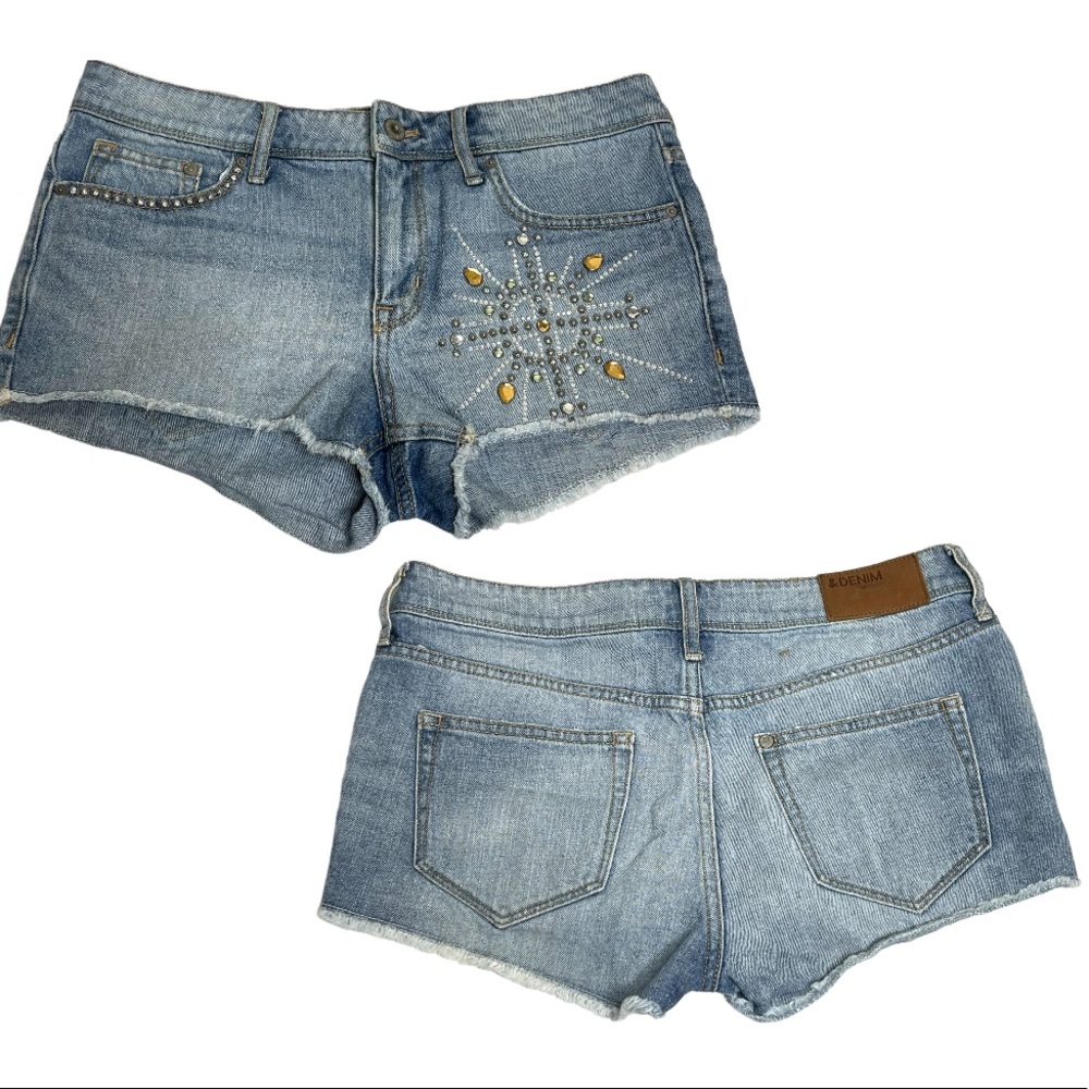 H&M Crystal Denim Shorts size 6